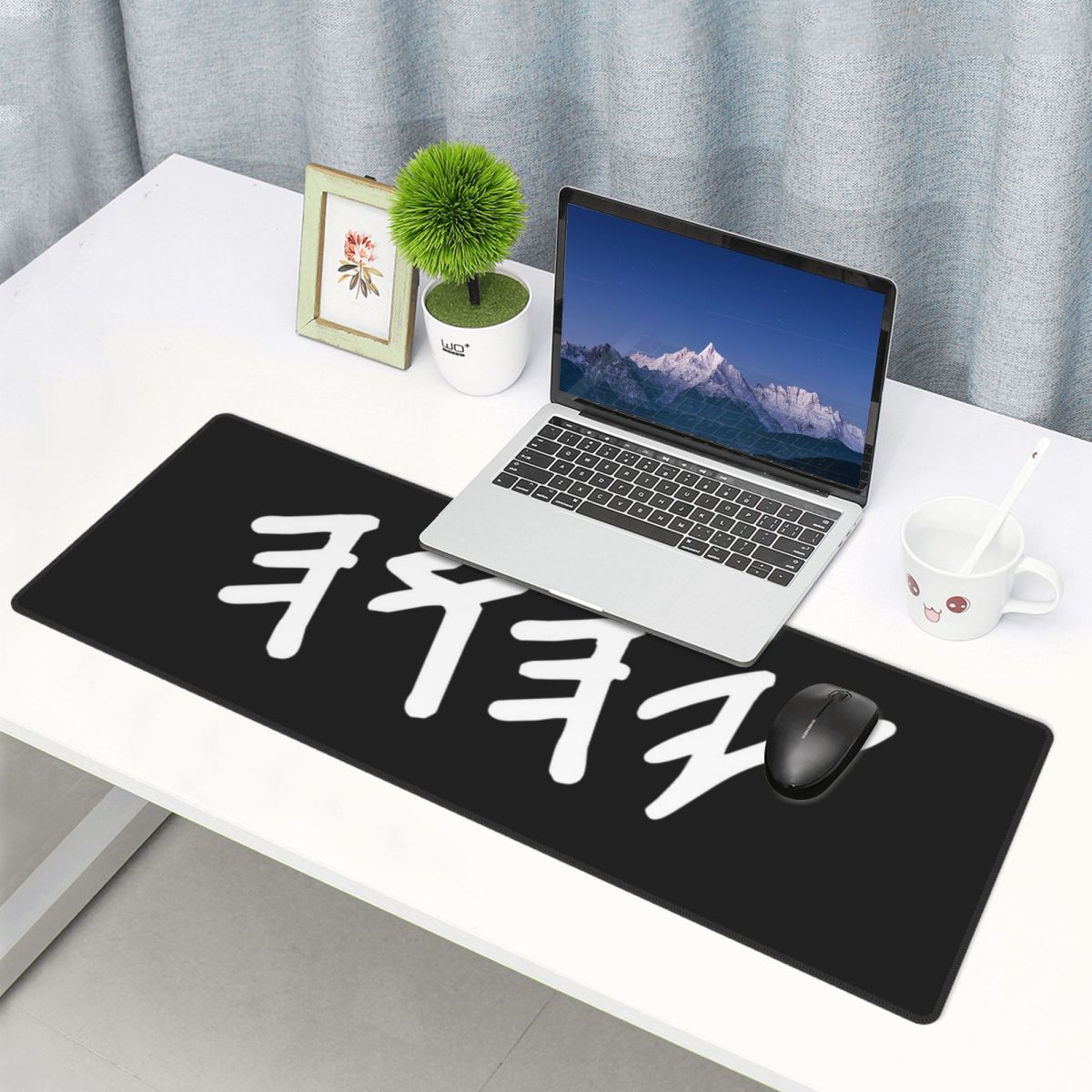 Gaming Keyboard Name - 大型マウスパッド 古ヘブライ語の神の名前「ヤフア」 ゲーマー用PCラップトップマット キーボードカーペット コンピューターゲーミング オフィスアクセサリー