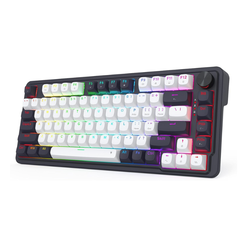 Gaming Keyboard Thocky - Redragon K673 HE ラピッドトリガーゲーミングキーボード、81キー8K有線メカニカルキーボード、次世代UltraMag 100% POMシルキーマグネティック搭載