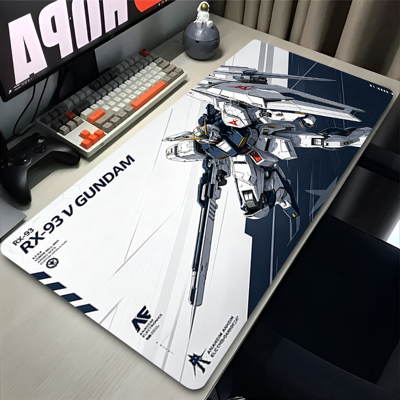 Gaming Keyboard He - 大型マウスパッド、人気ゲーム用キーボードパッド、メカニカル・ウォリアー、ガンダム、アニメ、拡張マット、テーブル用、クールなゲーミングアクセサリー、コンピューターマウスパッド