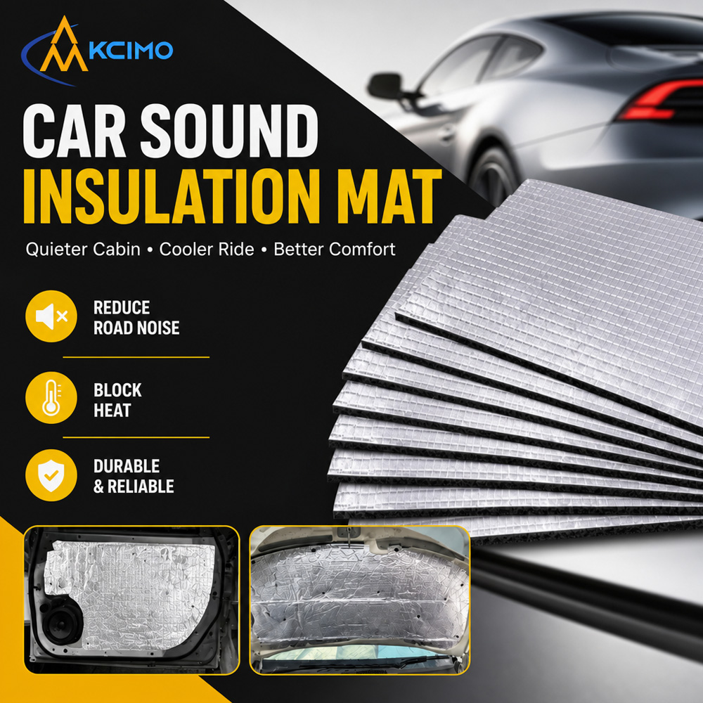Foam Dampener Sheet - Kcimo 自己接着式アルミ箔製吸音マット 10枚/20枚セット 車用防音断熱フォーム 剪断可能 車内騒音低減シート