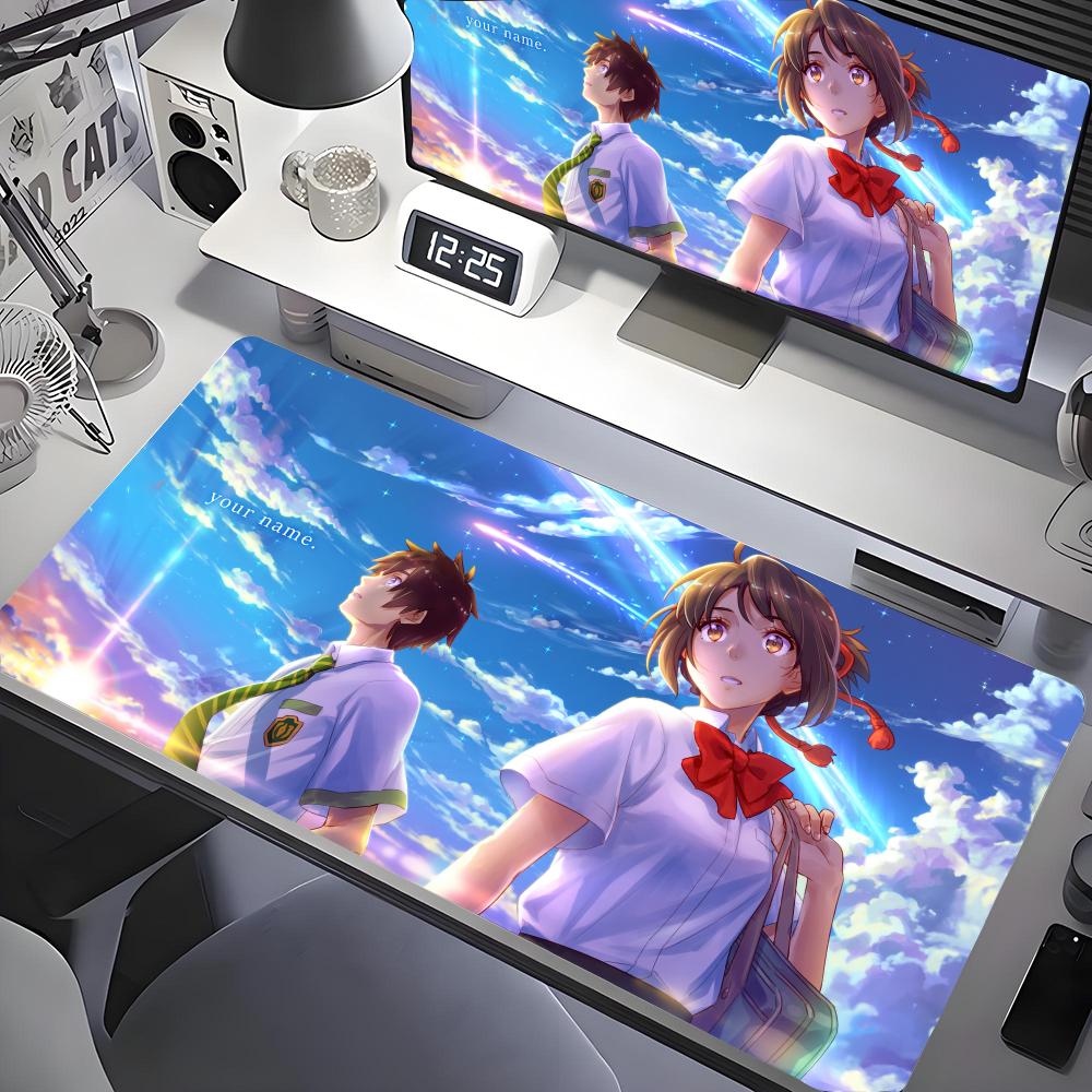 Gaming Keyboard Name - アニメ「君の名は」マウスパッドデスクマウスパッドかわいいHDデスクパッド拡張ゲーミングキーボードマット大型100x50cm XXLゲーマーマウスパッド