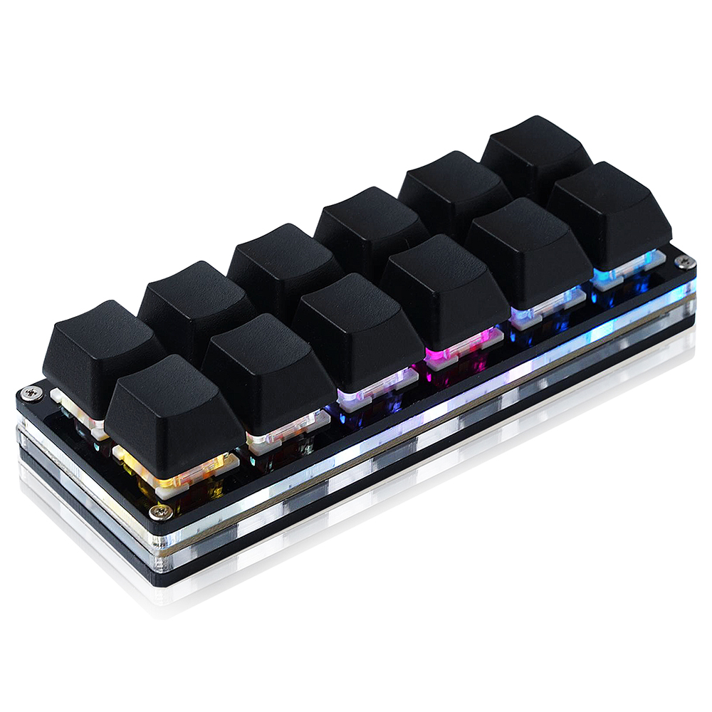 Gaming Keyboard 1 Hand - 片手ゲーミングキーボード,USB-Cケーブル付き,ホットスワップ可能,12キー