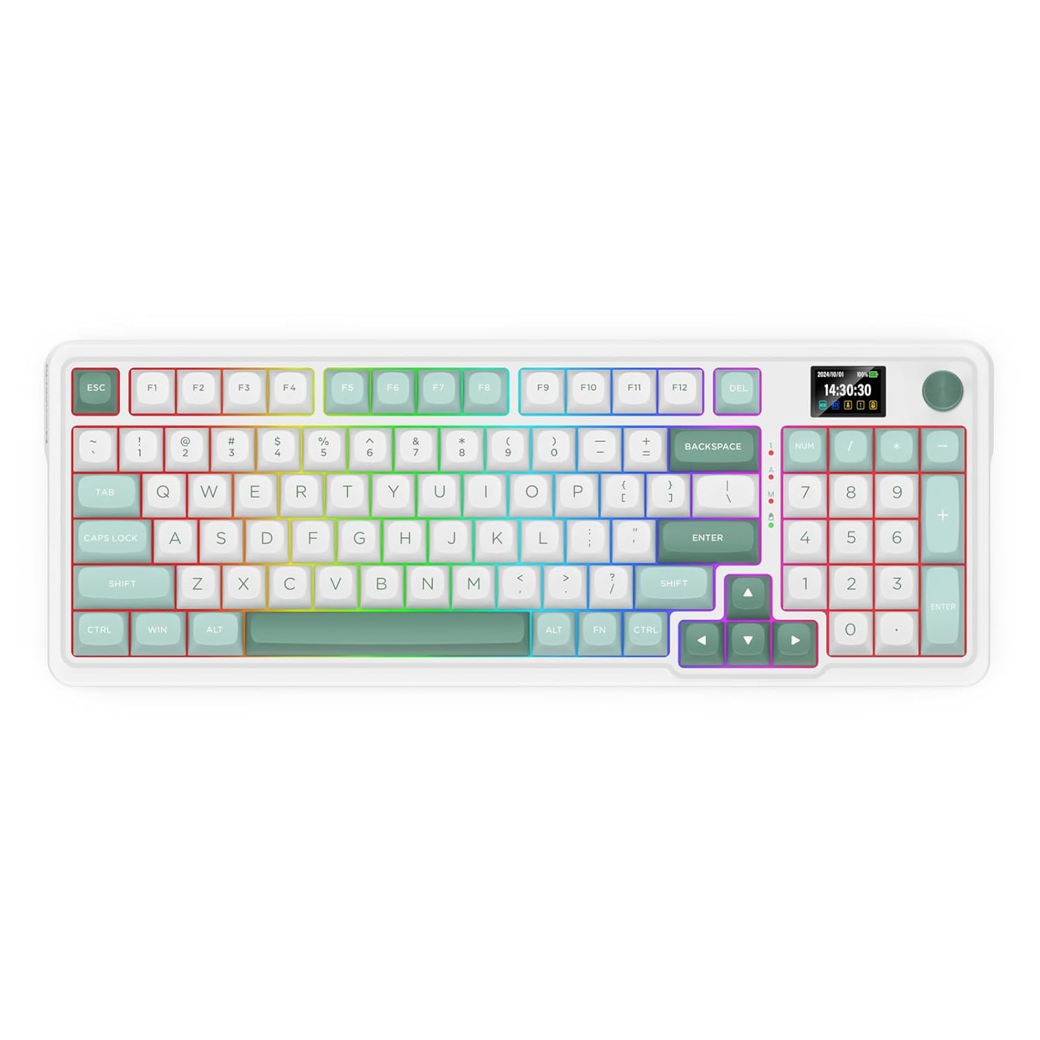 Gaming Keyboard Thocky - Redragon K719 ワイヤレスガスケットゲーミング 95 キーメカニカルキーボード、簡単制御 1.14