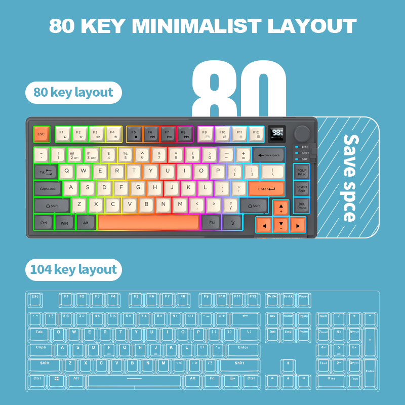 2.4GHzデュアルモードBluetoothワイヤレスゲーミ - Gaming Keyboard Extension のレビューと価格