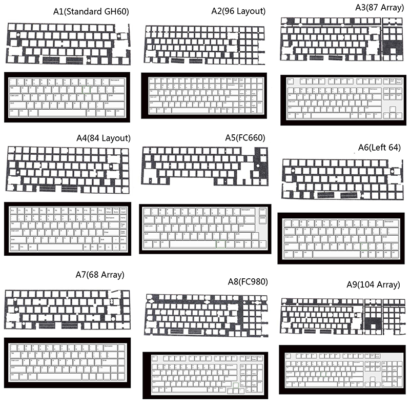 メカニカルキーボード用の吸音フォームパッド,厚さ3.3mm - Foam Dampener Sheet のレビューと価格