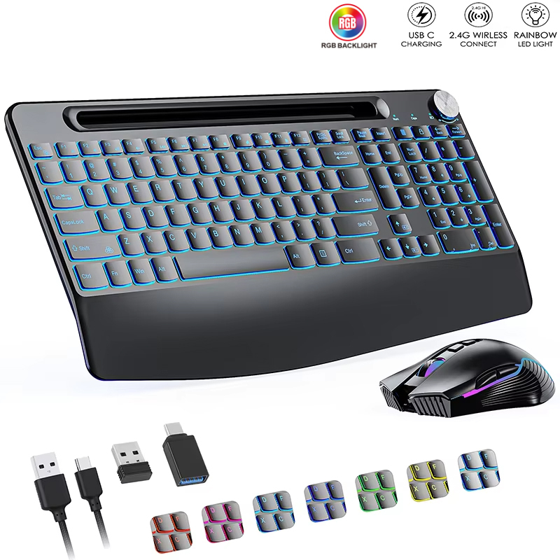 ワイヤレスキーボードとマウスのセットCタイプ,リストレスト付 - Gaming Keyboard Ergonomics のレビューと価格