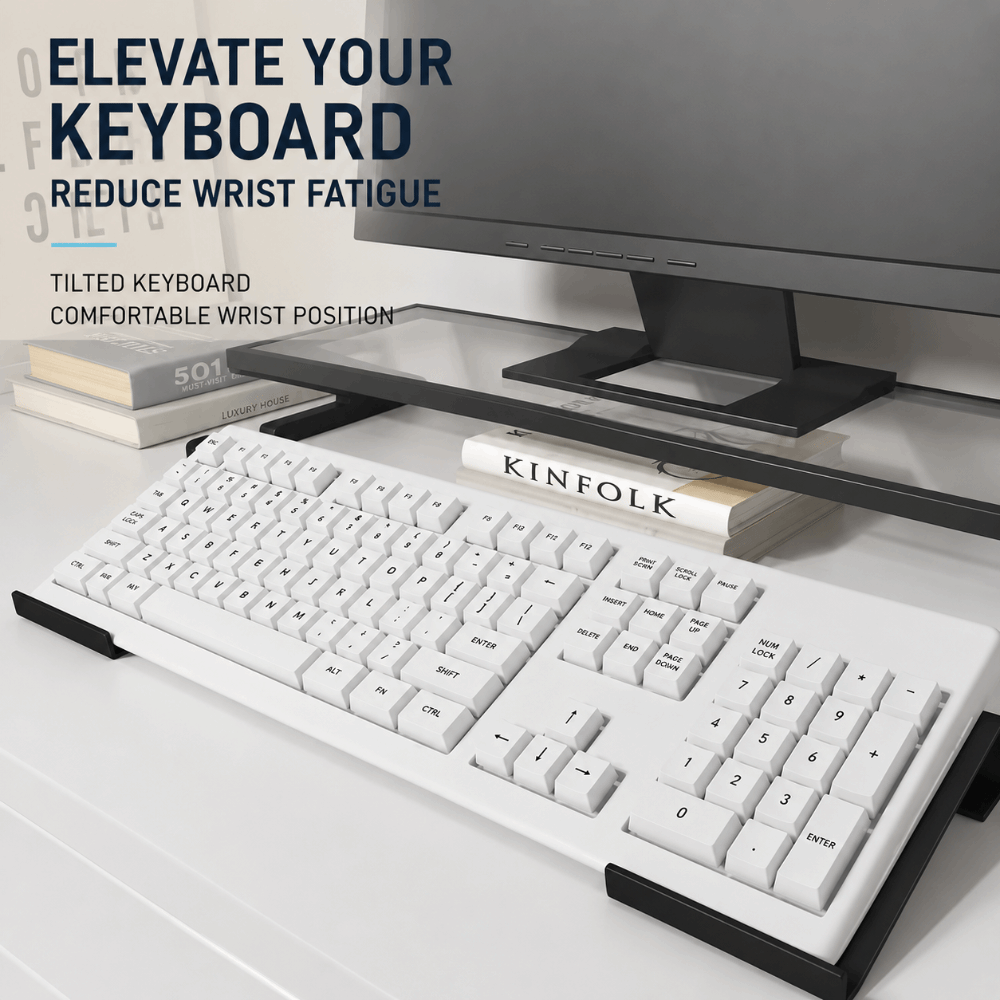 1個/1ペア ポータブルメタルキーボードライザー 省スペース - Gaming Keyboard Non Mechanical のレビューと価格