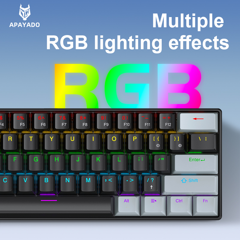 APAYADO K61 ミニメカニカルキーボード、有線、61 - Gaming Keyboard Thocky のレビューと価格