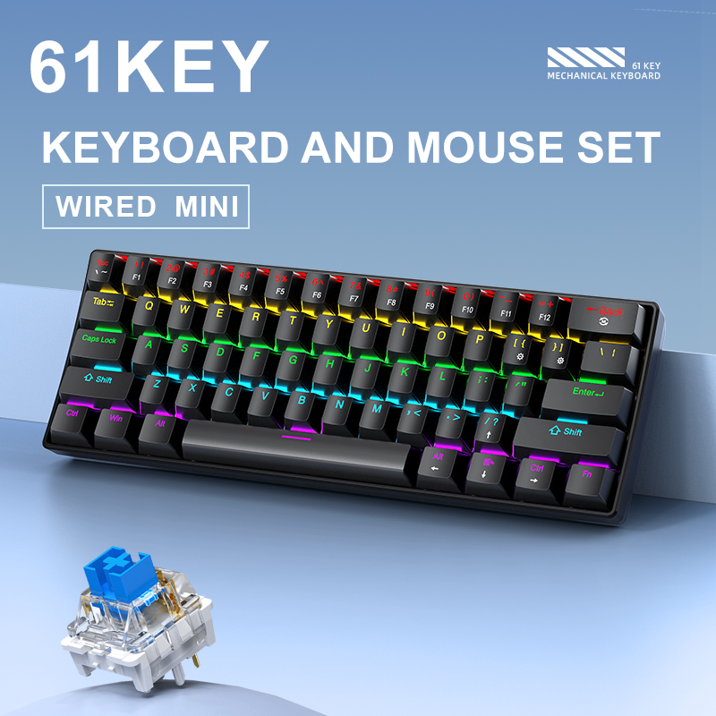 APAYADO K61 ミニメカニカルキーボード、有線、61 - Gaming Keyboard Thocky のレビューと価格