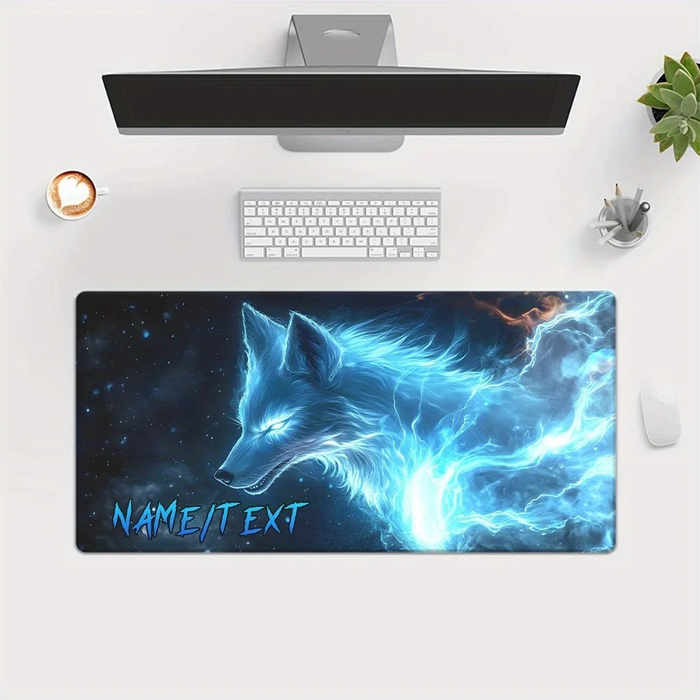 カスタムネームマジックウルフHDプリントXXLマウスパッド、 - Gaming Keyboard Name のレビューと価格