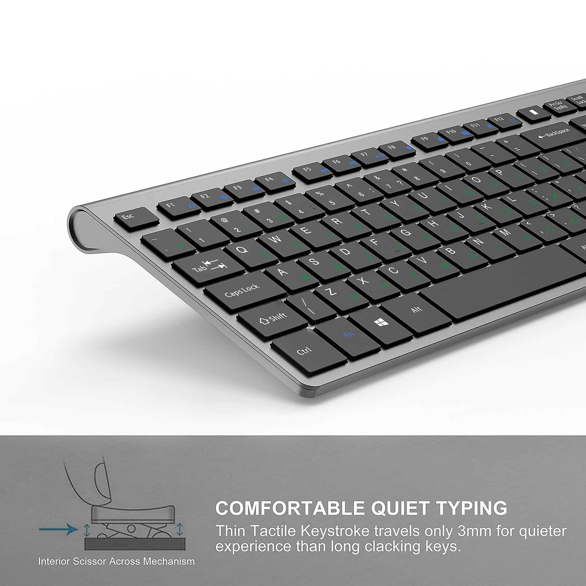 2.4G充電式ワイヤレスキーボードとマウスセット、フルサイズ - Gaming Keyboard Mouse Wireless のレビューと価格