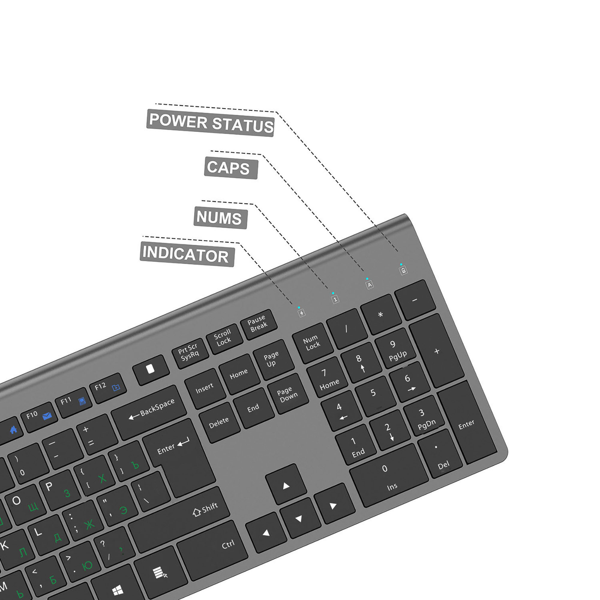 2.4G充電式ワイヤレスキーボードとマウスセット、フルサイズ - Gaming Keyboard Mouse Wireless のレビューと価格