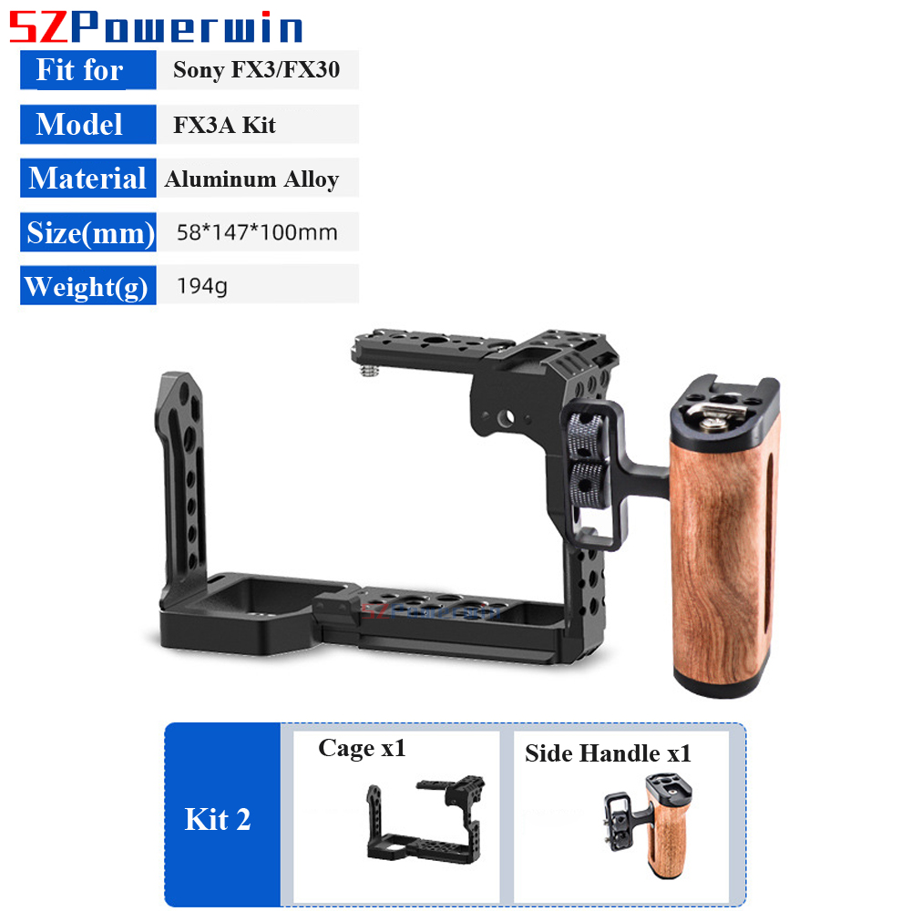 Powerwin ソニー FX3 FX30 カメラケージ 木 - Stabilizer Screw In のレビューと価格