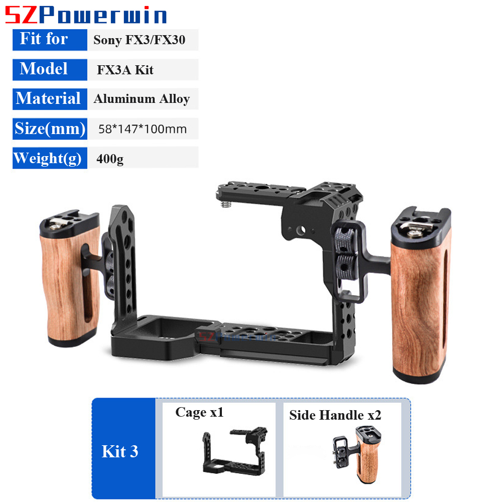 Powerwin ソニー FX3 FX30 カメラケージ 木 - Stabilizer Screw In のレビューと価格