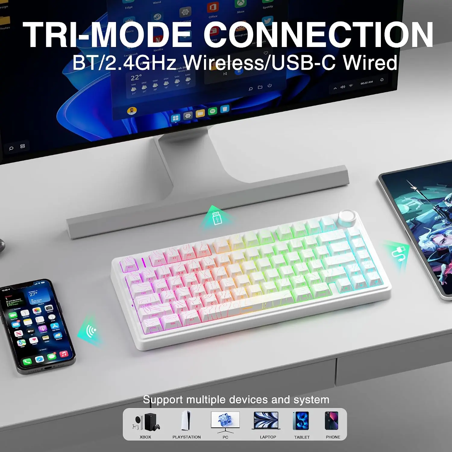 AULA F75 HE マグネット式キーボード 75% ゲー - Gaming Keyboard He のレビューと価格