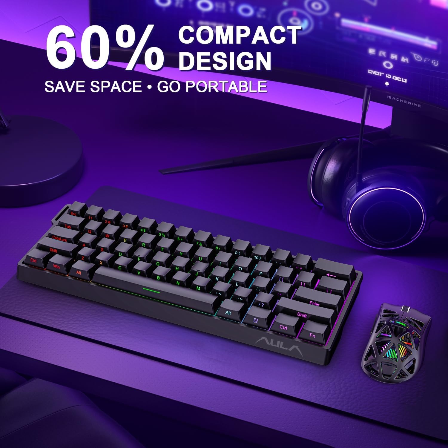 AULA WIN60 WIN68 HE 磁気有線キーボード  - Gaming Keyboard 1 Hand のレビューと価格